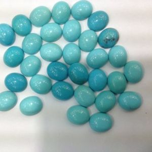 4x3mm Natural Sleeping Beauty Turquoise Oval Cabochon