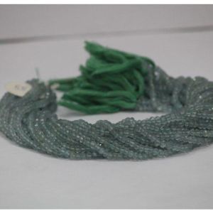 Natural Green Amethyst Faceted Rondelle Beads 5mm