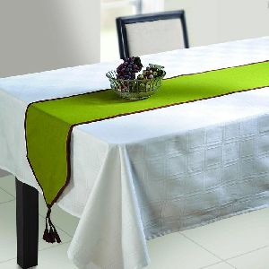 Green Table Runner Cotton Duck Fabric