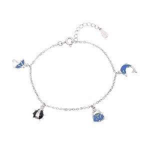 Jewellery Sterling Silver Enamel Charm Bracelet