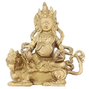 Kuber Hindu God Of Wealth Diwali Puja Brass Statue