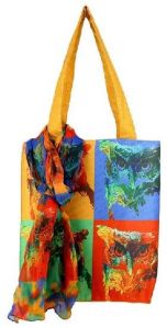 Faux Silk Dupion Pop Art Bag