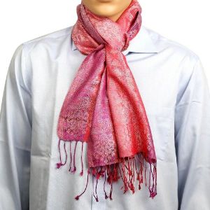 Silk Jacquard Floral Design Gifts Neck Scarf