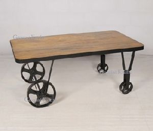 industrial cart coffee table