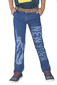 Printed Denim Jeans