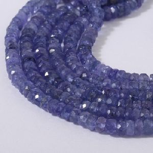 Faceted Rondelles. Loose Gemstone Tanzanite