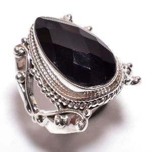 Black Onyx Gemstone Ring