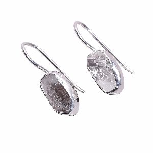 Herkimer Diamond Raw Gemstone Earrings