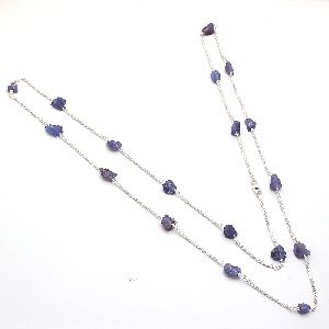 Tanzanite Raw Gemstone Necklace