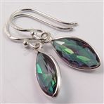 Amazing MYSTIC QUARTZ Gemstones Fabulous Deco Earrings 925 Solid Sterling Silver