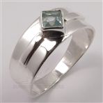 Elegant Design Ring Choose Size ! BLUE TOPAZ Gemstone 925 Solid Sterling Silver