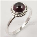 Genuine GARNET Gemstone 925 Sterling Silver Jewelry Girls Women Ring Choose Size