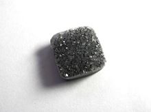 Black Flat Druzy Square Loose Gem Stone