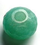 Green Aventurine 14mm Big Hole Roundell Faceted Loose Beads Strand
