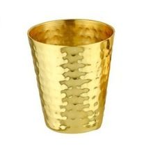 Hammered Copper Gold Short glass