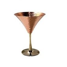 Hammered copper wine glass