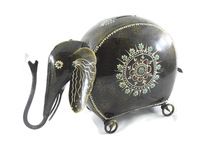 elephant shape coin box with key
