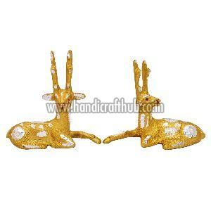 Handmade Decorative Golden Deer Statue