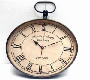 Antique Oxford Oval Wall Clock