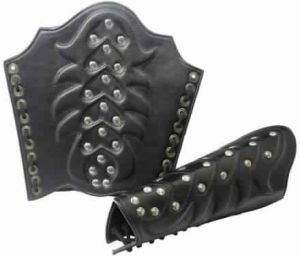 Classic Warrior Leather Arm Bracers