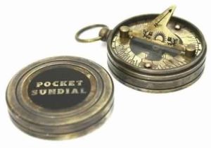 Pocket Brass Sundial Compass