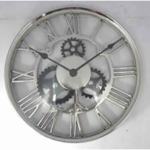 Roman Chrome Antique Wall Clock