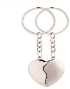 Couple Heart Shape love keychain