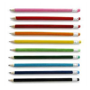 Velvet coated polymer pencils