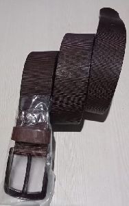 AK-121 Buff Grain Embossed Leather Belt