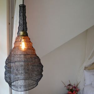 Bird cage wire mesh pendant lamp