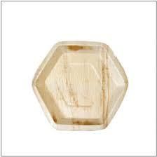 Arecanut Leaf Hexagon Plates