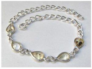 Sterling Silver Bracelet with Citrine