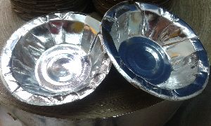Silver Paper dona plates