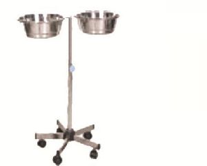Stainless Steel Double Bowl Stand