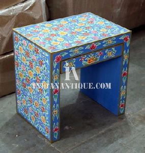 PAINTED ONE DRAWER WOODEN BED SIDE NIGHT STAND