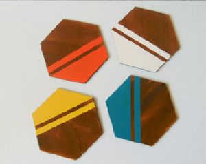 HEXAGON WOOD COASTERS