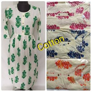 Cotton Party Wear Ladies Anarkali Kurti