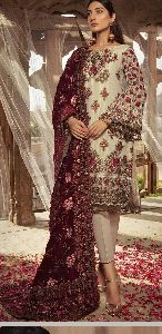 Ladies Party Wear Punjabi Unstitched Suit