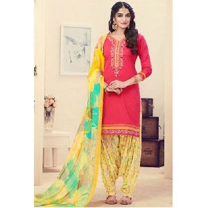 Ladies Punjabi Semi Stitched Ladies Suit
