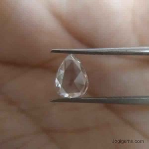 1 carat pear rose cut diamond loose