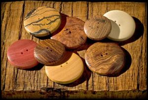 Round Wooden Button