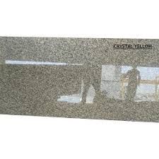 Polished Crystal Yellow Granite Slab