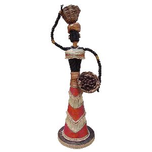 African Doll Showpiece In Red