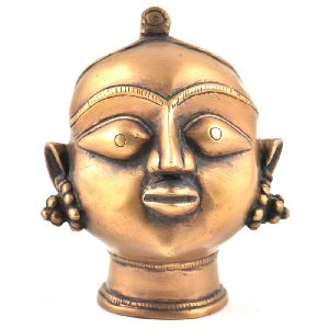 Brass Gauri Head Statue