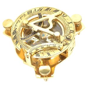 Brass Nautical Marine Sundial Compass