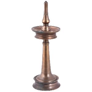 Bronze Oil Lamp-75 (Ht -12 Inches)