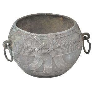 Indian Brass Kitchen Rice Serving Bowl Pot