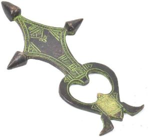 Patina Rich Brass Tribal Symbol Bottle Opener