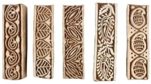 Set of 5 Piece New Mix Wooden Printing Blocks