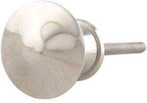 Silver Brass Round Knobs